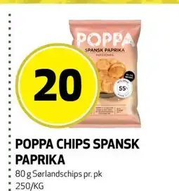 Bunnpris POPPA CHIPS SPANSK PAPRIKA tilbud