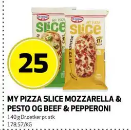 Bunnpris MY PIZZA SLICE MOZZARELLA & PESTO OG BEEF & PEPPERONI tilbud