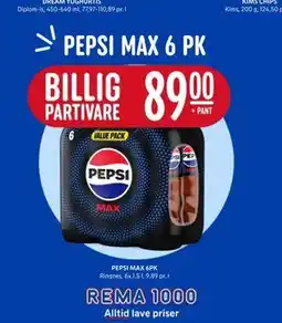 Rema 1000 PEPSI MAX 6 PK tilbud