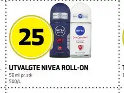 Bunnpris UTVALGTE NIVEA ROLL-ON tilbud