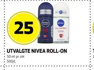 Bunnpris UTVALGTE NIVEA ROLL-ON tilbud