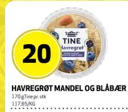 Bunnpris HAVREGRØT MANDEL OG BLÅBÆR tilbud