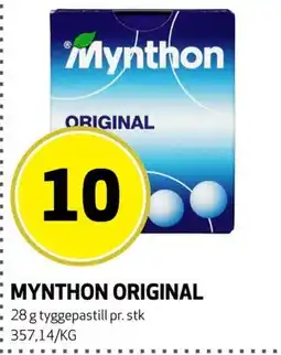 Bunnpris MYNTHON ORIGINAL tilbud