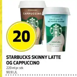 Bunnpris STARBUCKS SKINNY LATTE OG CAPPUCCINO tilbud