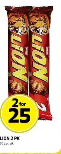 Bunnpris LION 2 PK tilbud