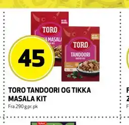 Bunnpris TORO TANDOORI OG TIKKA MASALA KIT tilbud