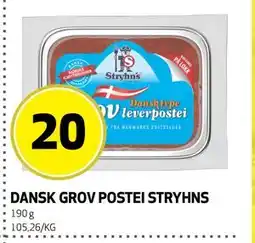 Bunnpris DANSK GROV POSTEI STRYHNS tilbud