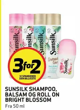 Bunnpris SUNSILK SHAMPOO, BALSAM OG ROLL ON BRIGHT BLOSSOM tilbud