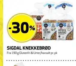 Bunnpris SIGDAL KNEKKEBRØD tilbud