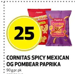 Bunnpris CORNITAS SPICY MEXICAN OG POMBEAR PAPRIKA tilbud