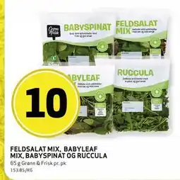 Bunnpris FELDSALAT MIX, BABYLEAF MIX, BABYSPINAT OG RUCCULA tilbud