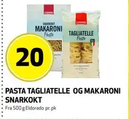 Bunnpris PASTA TAGLIATELLE OG MAKARONI SNARKOKT tilbud