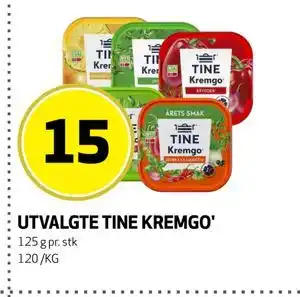 Bunnpris UTVALGTE TINE KREMGO' tilbud
