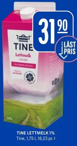 Rema 1000 TINE LETTMELK 1% tilbud