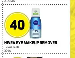 Bunnpris NIVEA EYE MAKEUP REMOVER tilbud