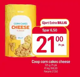 Coop Extra Coop corn cakes cheese tilbud