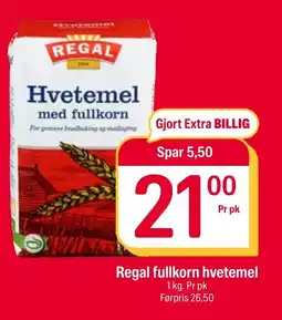 Coop Extra Regal fullkorn hvetemel tilbud