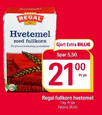 Coop Extra Regal fullkorn hvetemel tilbud