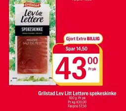 Coop Extra Grilstad Lev Litt Lettere spekeskinke tilbud