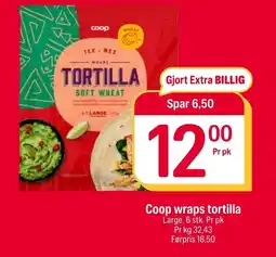Coop Extra Coop wraps tortilla tilbud