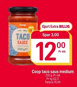Coop Extra Coop taco saus medium tilbud