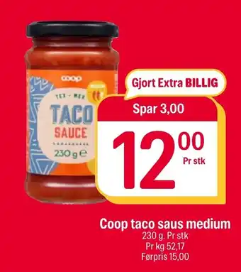 Coop Extra Coop taco saus medium tilbud