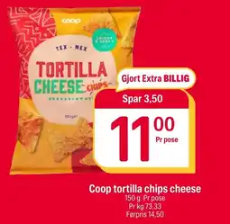 Coop Extra Coop tortilla chips cheese tilbud