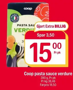 Coop Extra Coop pasta sauce verdure tilbud