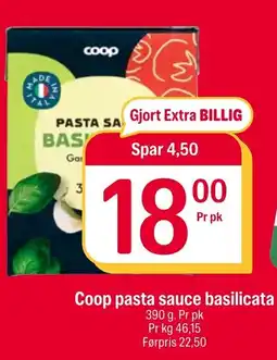 Coop Extra Coop pasta sauce basilicata tilbud