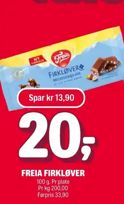 Coop Extra Freia firkløver tilbud