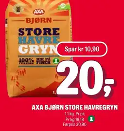 Coop Extra AXA bjørn store havregryn tilbud