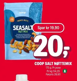 Coop Extra Coop salt nøttemix tilbud