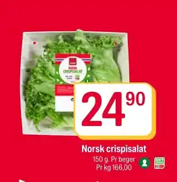 Coop Extra Norsk crispisalat tilbud