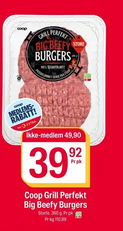 Coop Extra Coop Grill Perfekt Big Beefy Burgers tilbud