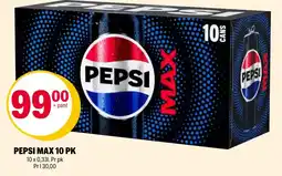 Coop Extra Pepsi Max 10 pk tilbud