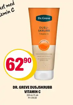Coop Extra Dr. Greve dusjskrubb Vitamin C tilbud