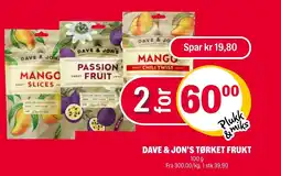 Coop Extra Dave & Jon's tørket frukt tilbud