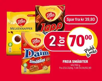 Coop Extra Freia småbiter tilbud