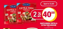 Coop Extra Santa Maria tortilla extra thin medium tilbud