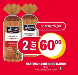 Coop Extra Hatting havrebrød bjørn tilbud
