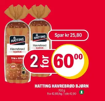 Coop Extra Hatting havrebrød bjørn tilbud