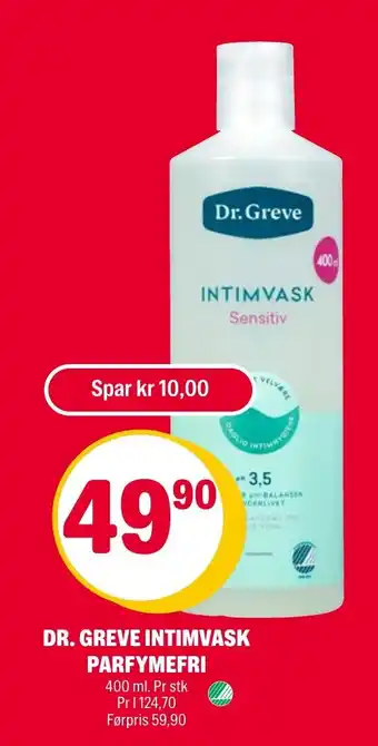 Coop Extra Dr. Greve intimvask parfymefri tilbud