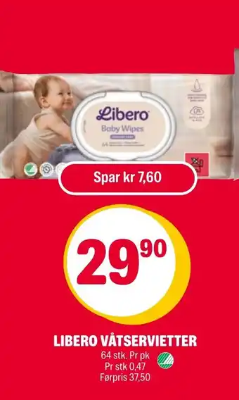 Coop Extra Libero våtservietter tilbud