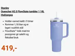 Kitch'n Stanley Quencher H2.0 FlowState tumbler 1,18L Hydrangea tilbud