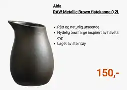 Kitch'n Aida RAW Metallic Brown fløtekanne tilbud