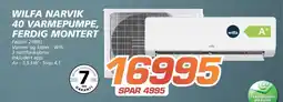 Coop Byggmix Wilfa Narvik 40 varmepumpe, ferdig montert tilbud