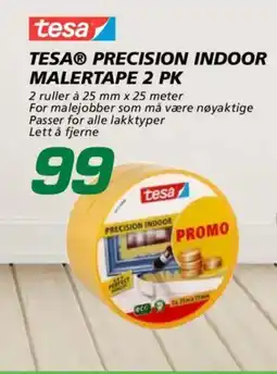 Coop Byggmix Tesa® Precision indoor malertape 2 pk tilbud