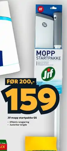 Megaflis Jif mopp startpakke G5 tilbud