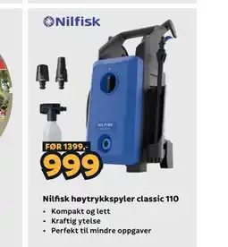 Megaflis Nilfisk høytrykkspyler classic 110 tilbud