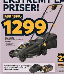 Megaflis Revolt Reaper 18V gressklipper børsteløs tilbud